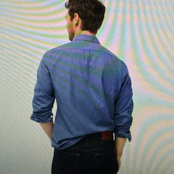 J. Crew men’s Secret Wash Classic fit blue stretch button down shirt, size XL - Picture 2 of 16